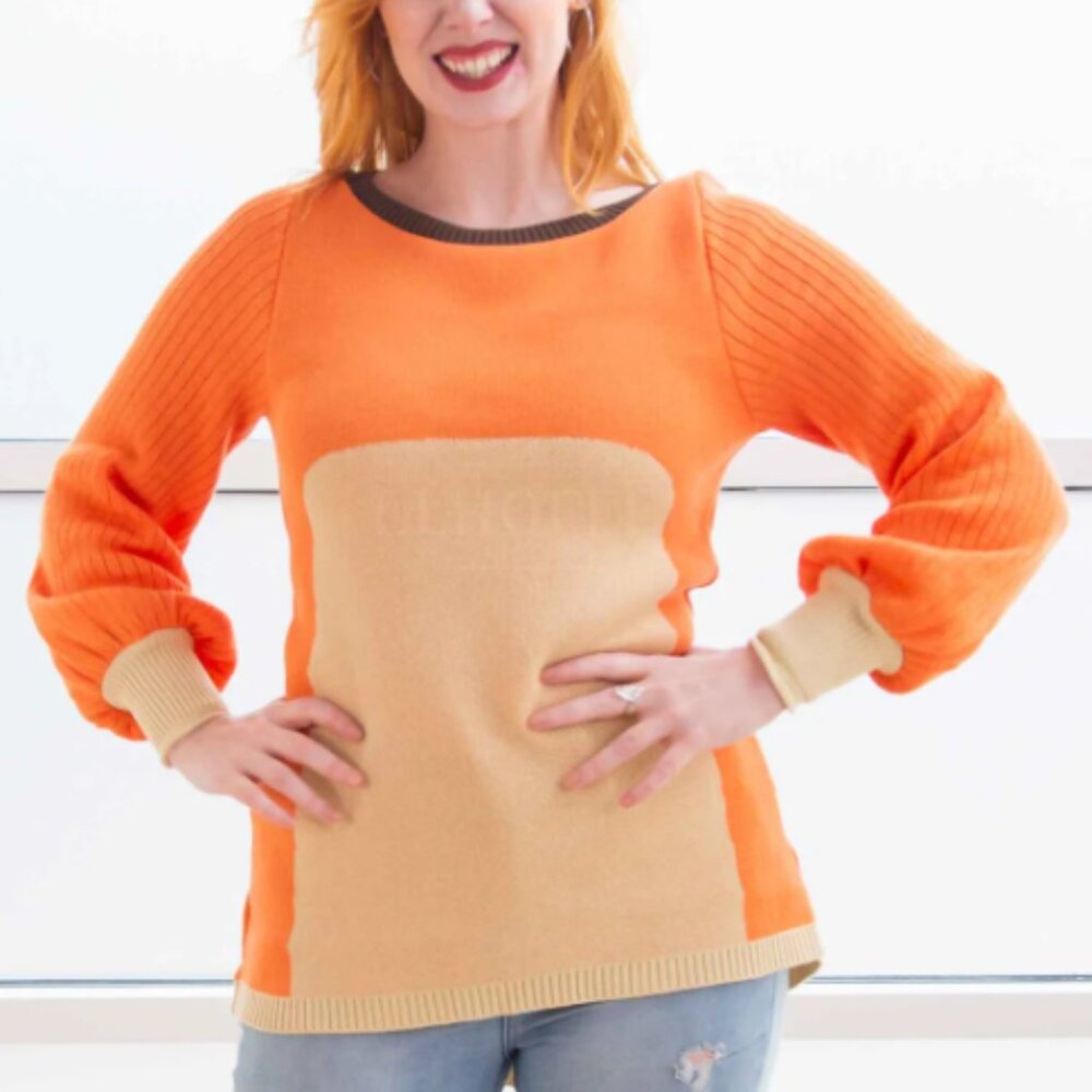 Chili Orange Doggo Oversize Sweater Bluey M/L NWT
